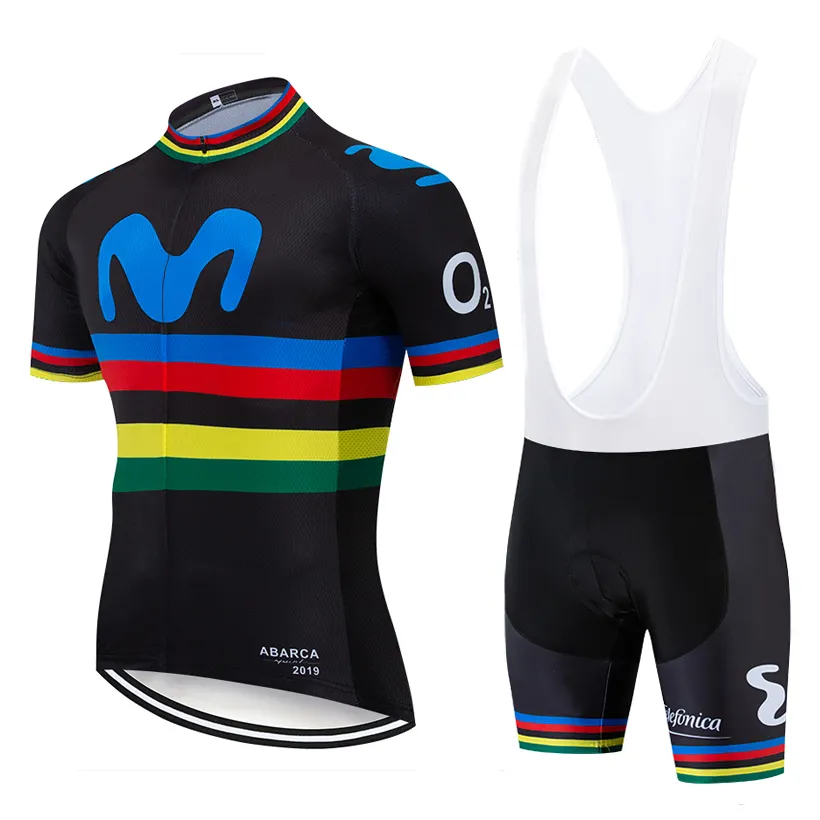 Team Svart Färgglada M Cykling Jersey 20D Pad Bike Shorts Sets Mens Ropa Ciclismo Maillot Culotte Cykling Top Bottoms Suit