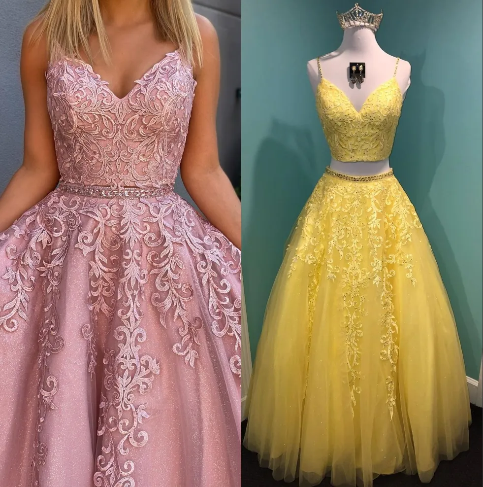 Two Pieces Prom Dresses 2020 Military Ball Formal Event Gowns Ballgown
