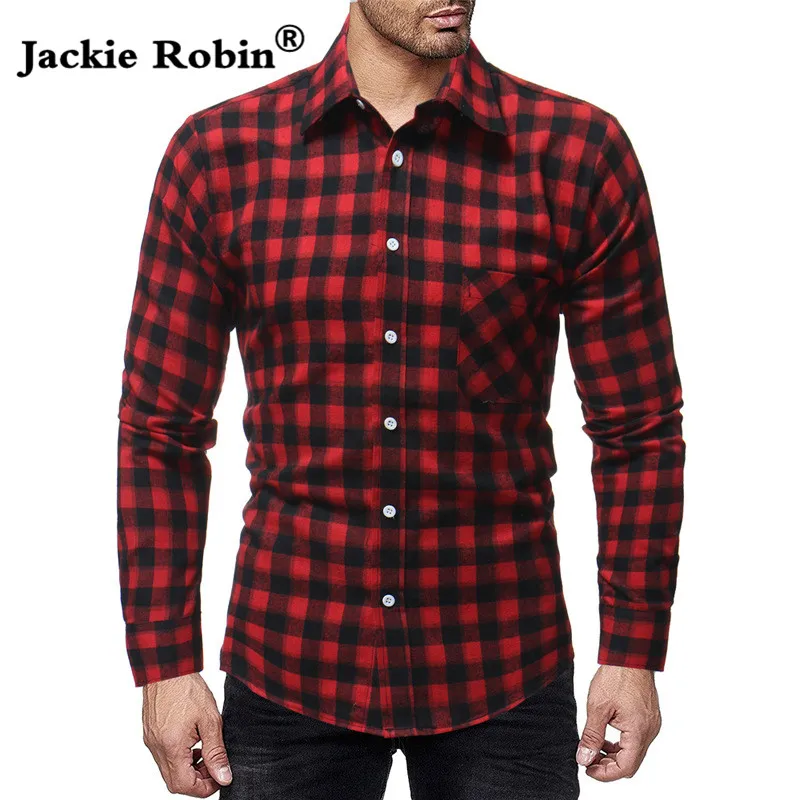 2019 Nuevo Oto o Invierno Hombre Plaid Hit Color Camisa De Manga
