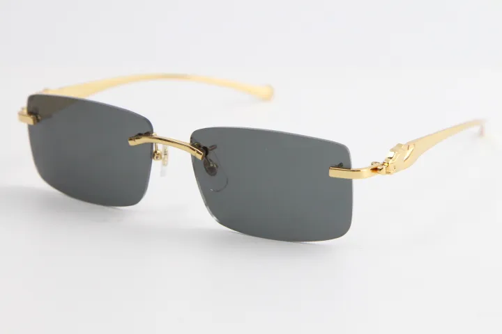 Selling Metal Panther Rimless Sunglasses 18K Gold... From  display picture 1