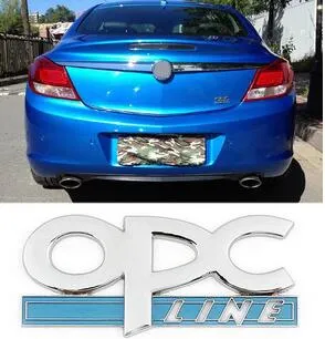 3D Metalen OPC LINE Embleem Auto Zijspatbord Staart Badge Styling Sticker Fit Voor Opel EEA259