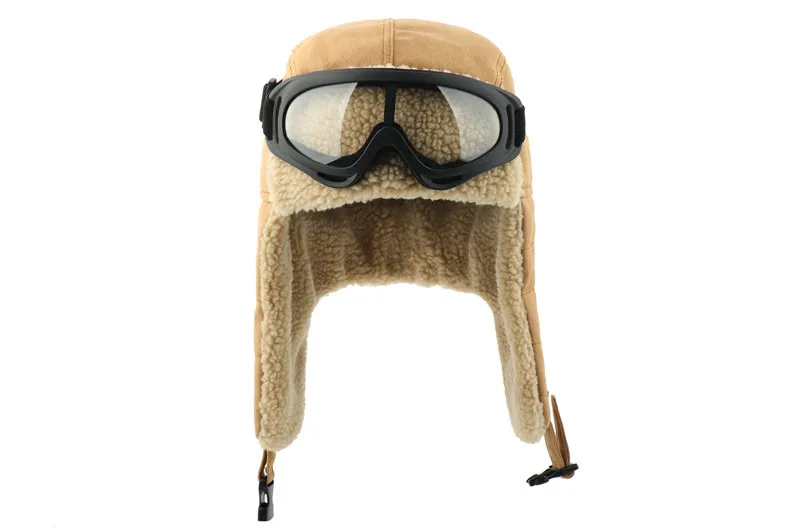 Winter Bomber Hats with Goggles