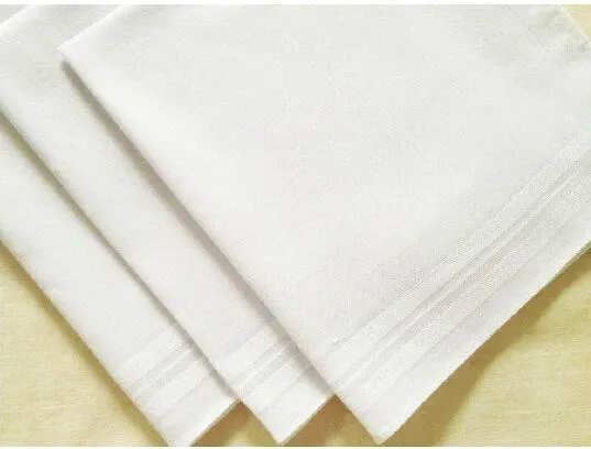 Vit näsduk ren färg liten fyrkantig bomull svett handduk vanlig näsduk gratis frakt yd0099