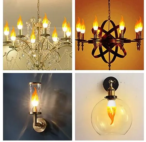 10 Pack E12 Flame Tip LED Candelabra Light Bulbs 1.2W Warm White LED Chandelier Bulbs 1800K 3 Mode Candle Light Bulbs From Fangyan 26.06 DHgate.Com