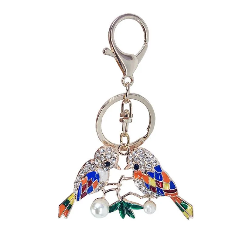 Newest Forest Bird Key Rings Holder Alloy Rhinestone... From Yambags ...
