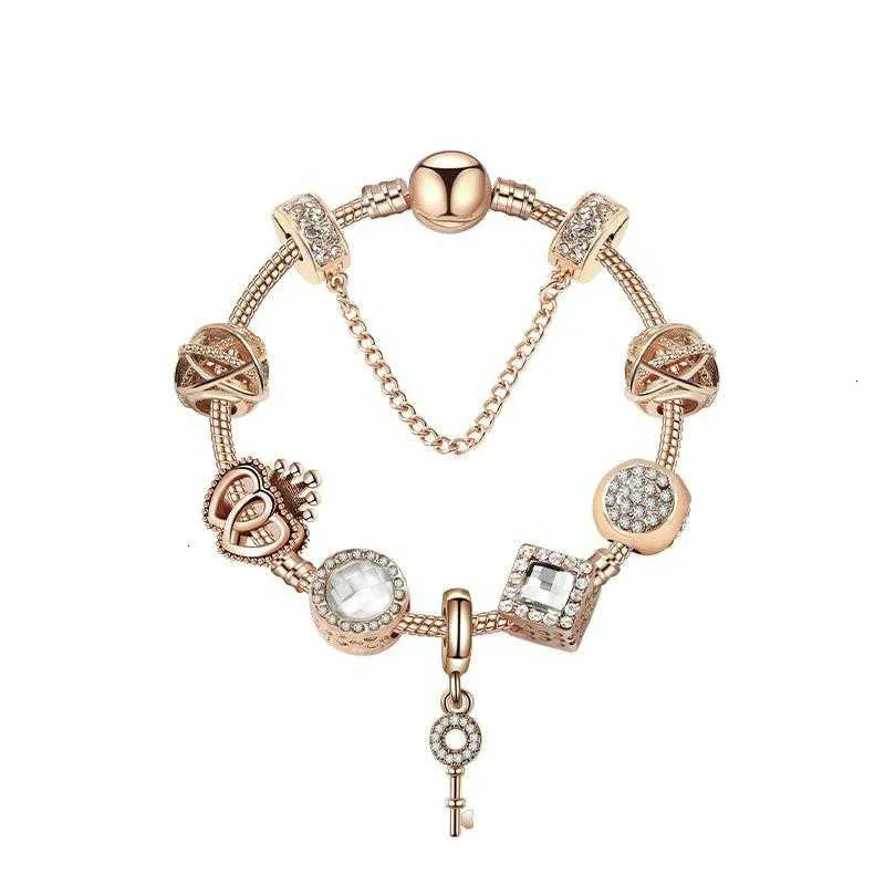 Braccialetto di perline 925 per braccialetto d'argento Bracciale con perline d'amore Bracciale con perline d'oro come ciondoli per gioielli fai da te