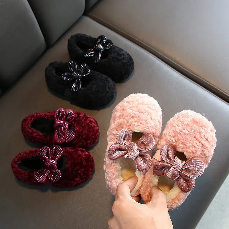 Brand New Toddler Newborn Baby Crawling Shoes Boy Girl Lamb Slippers Prewalker Trainers Fur Winter Animal Ears First Walker