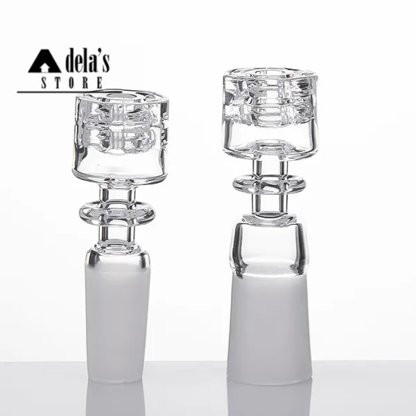 Diamond Knot Quartz Nail Double Stack Stacker 10mm 18mm 14mm Man Vrouw Elegant Design Geen Carb Cap Gift Club Dad Rig 409