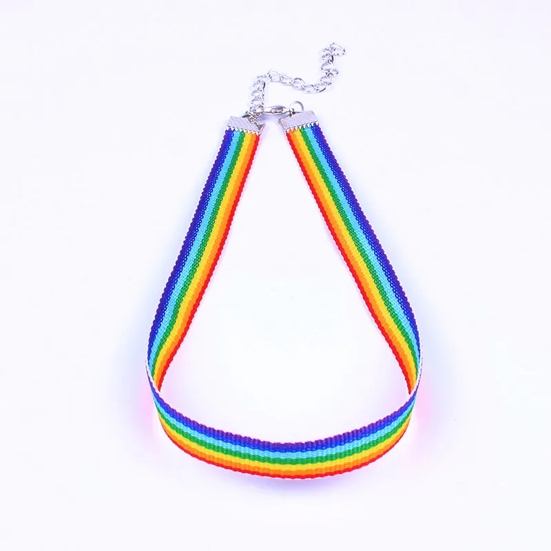 Gay Pride Rainbow Choker Gay and Pride Chocker