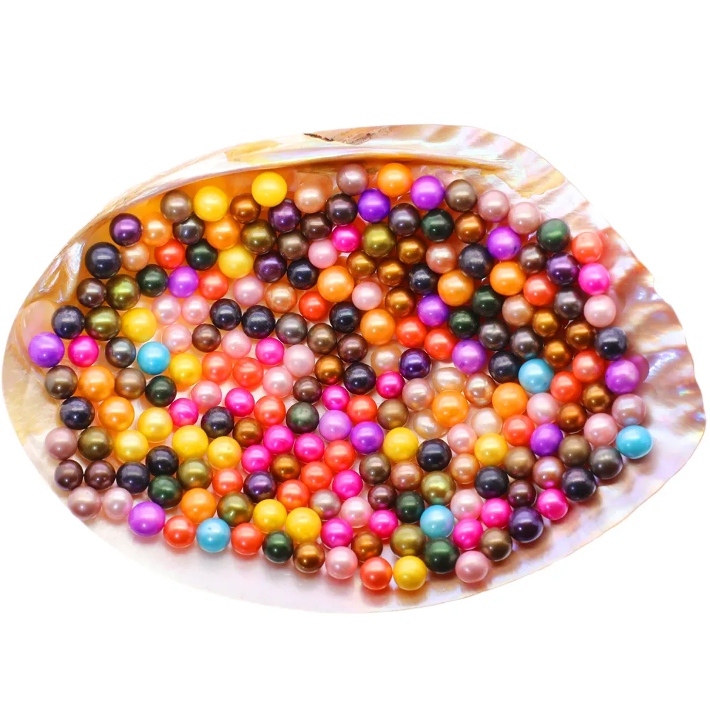 Wholesale 29 colors natural loose fresh water pearl 6-7mm round dyed pearl DIY pearl jewelry accessories