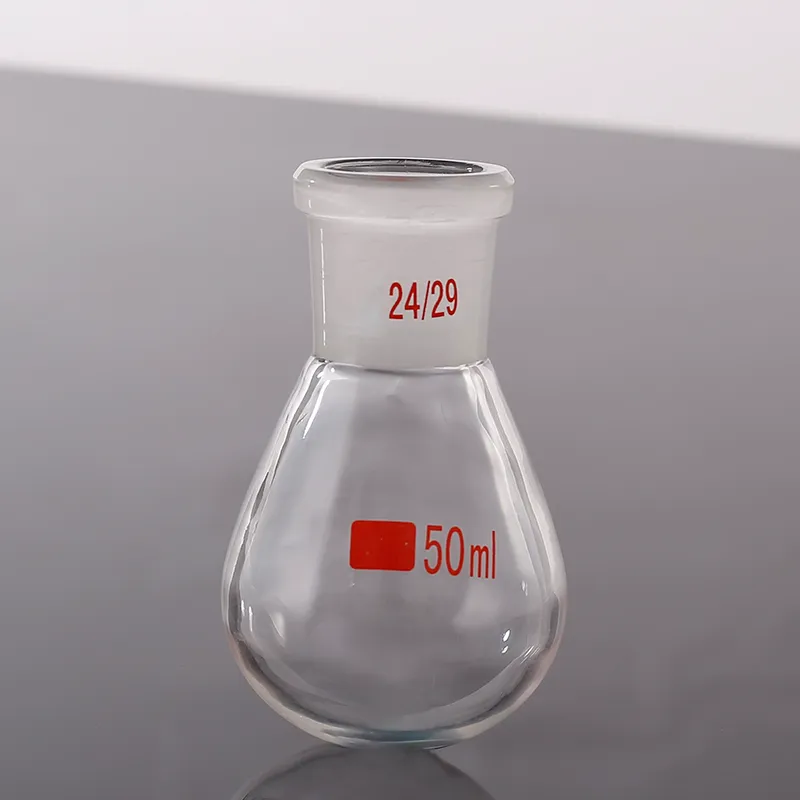 Lab Supplies high transparency, eggplant-shaped flask, standard stopper, thickened glass, 150/250/500 / 1000ml