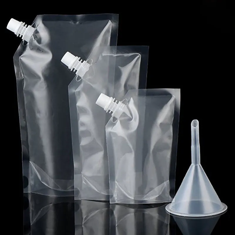 235ML/423ML/1000ML Wholesale Stand-up Plastic Drink Packaging Bag Spout Pouch for Beverage Liquid Juice Milk Coffee