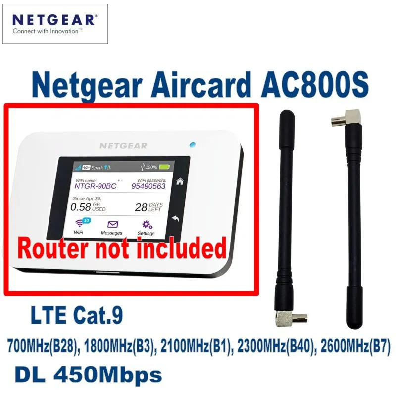 High Gain 4G LTE 5dBi Antenna TS9 Connector For Huawei E8372, Netgear