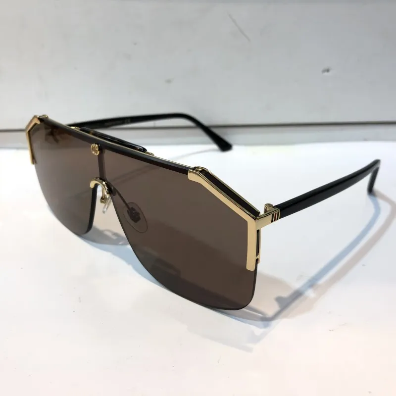 Wholesale-Luxury 0291 sunglasses For womens Fashion Sunglasses Wrap Sunglass Half Frame Coating Mirror Lens Carbon Fiber Legs Summer Style.