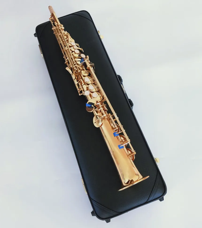 Professional Marca JUPITER JPS-547GL B (B) Tune Saxofone Soprano banhado a ouro pérola botões Qualidade Musical Instruments Sax Para alunos