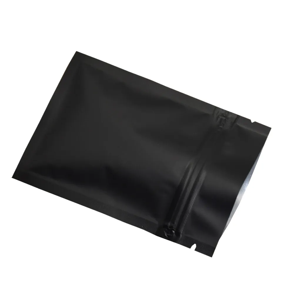 Surface mate Vert Noir Blanc Or Zip Lock Paquet Sacs Thermoscellable Coloré Feuille D'aluminium Mylar Emballage Poche Alimentaire Sac 274a