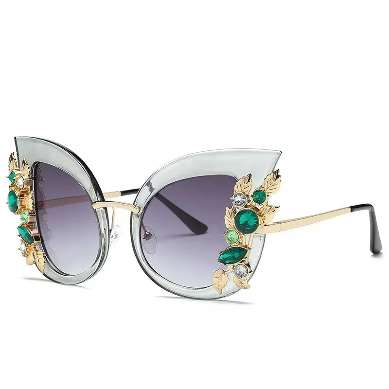 Cat Eye Wholesale Bling Sunglasses Oversized Cat Eye Rhinestones