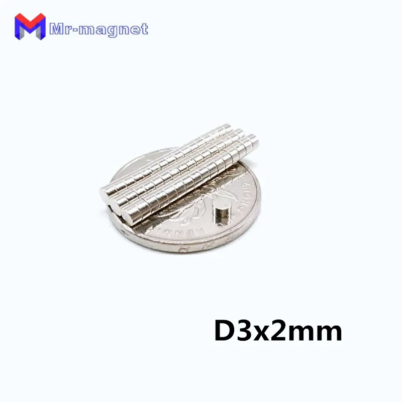 Imanes Kühlschrankmagnete, 50 Stück, 3 x 2 mm, Seltenerd-Hardware-Magnet D32, superstark, 3 x 2 Neodym, hohe Leistung, D3 x 2, Russland