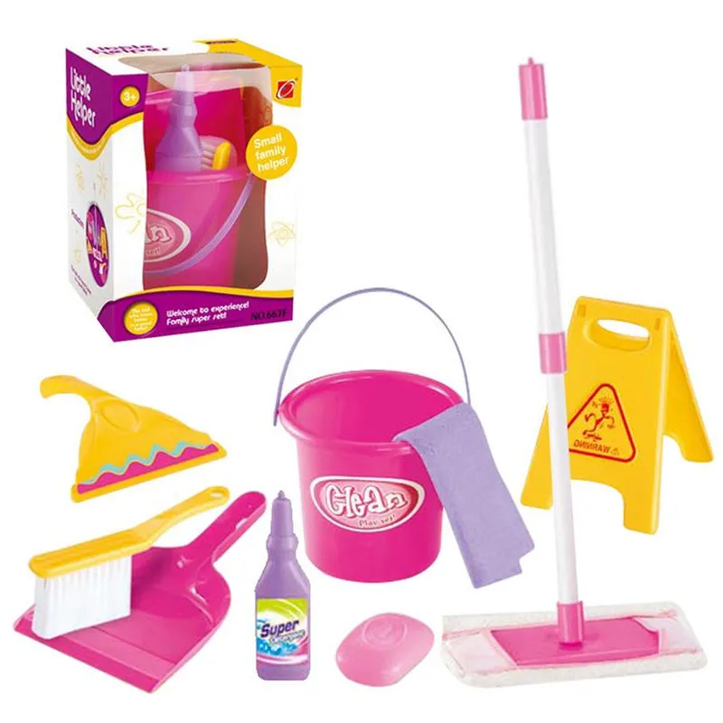 Ensemble De Nettoyage pour Enfant - Pretend Play Kit Jouets Nettoyage |  Jouets De Jeu De Rôle | Pelle À Poussière Et Brosse Jouets pour Les