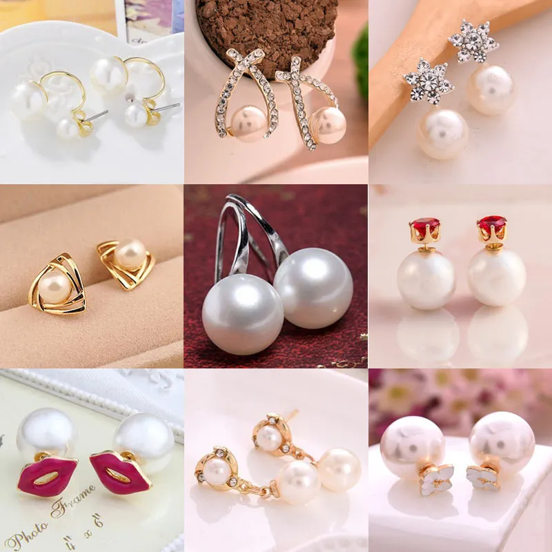 Trendy gold stud earrings clearance