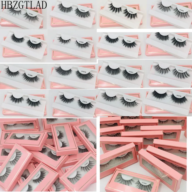 2019 NUEVO 3D Mink Hair Soft Single y Mixed Style Pestañas postizas con Wispy Thick Lashes Extension Herramientas de maquillaje