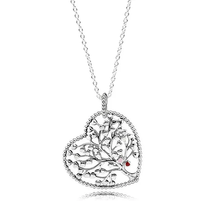 NUOVO 100% argento sterling 925 oro rosa zircone fascino clavicola catena a forma di fiore collana rotonda gioielli di moda originali regalo uno