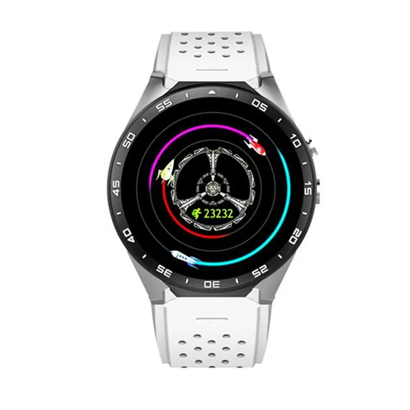 KW88 GPS montre intelligente fréquence cardiaque étanche WIFI 3G LTE montre-bracelet Android MTK6580 1.39 "appareils portables Bracelet pour Android iPhone montre