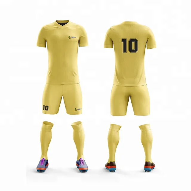 Venta al por mayor nuevo estilo camisetas fútbol en stock deportiva Cómodos uniformes