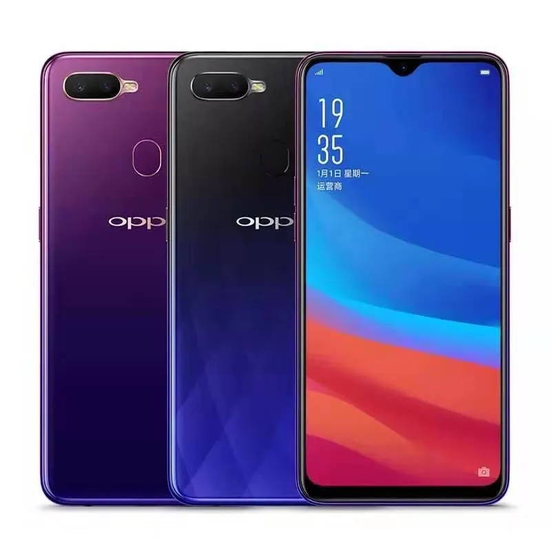 オリジナルのOPPO A7X 4G LTE携帯電話4GB RAM 128GB ROM MT6771VオクタコアAndroid 6.3 "全画面16.0mp AI指紋IDフェイススマート携帯電話