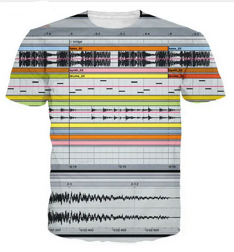 Novas Mulheres Da Moda Homens Música DJ 3D Impressão Homens T-shirt Ocasionais Dos Homens T Camisa de Hip Hop Verão Encabeça RW0190