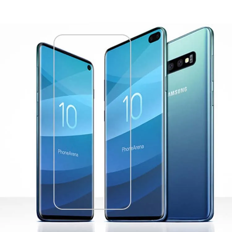 Skärmskydd 9H Clear Tempered Glass Film för Samsung Galaxy S10 S10Plus S10E med papperspaket 100PCs åtminstone