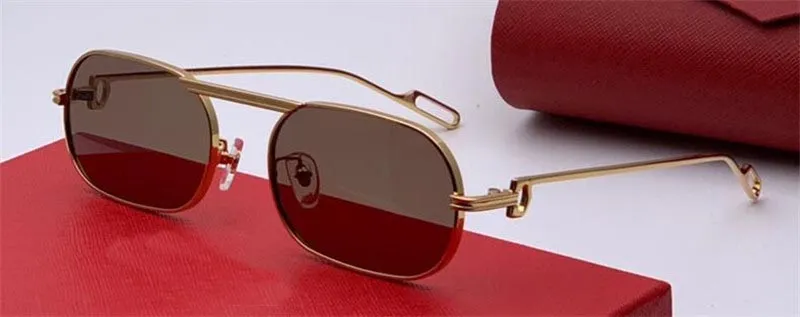 Großhandel neue Modedesigner Sonnenbrille 0112 Metallrahmen Vintage Mode-Stil Beliebte Design-Stil Top-Qualität mit Box