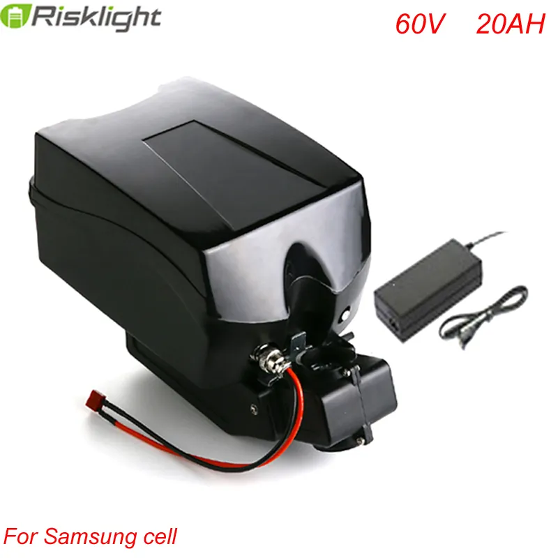 60v 2000w electric bike 60v 20ah lithium battery with BMS +charger+Frog case For Samsung Cell