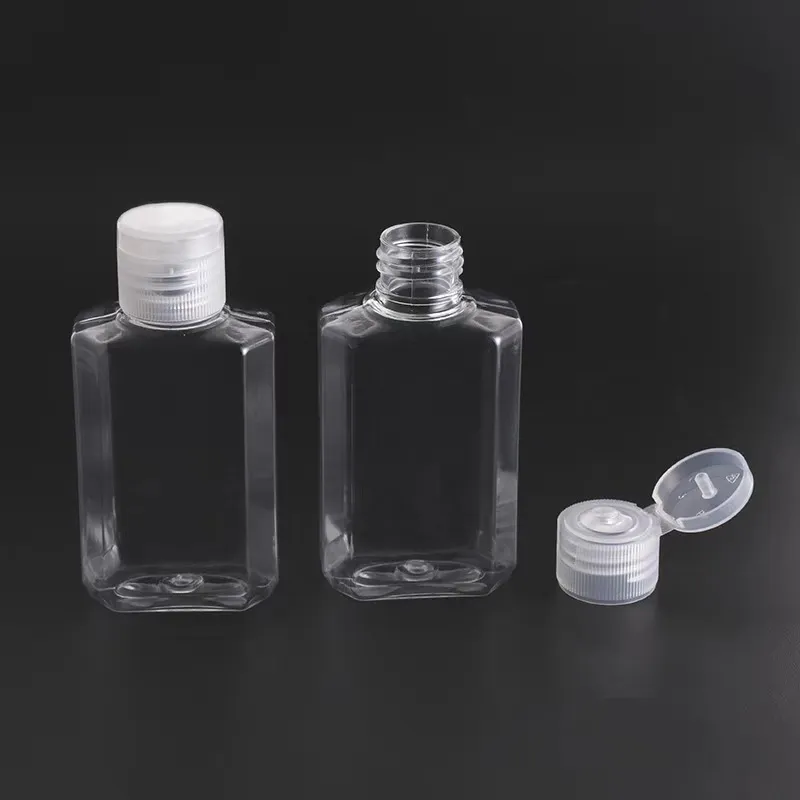 60ml lege hand sanitizer gel fles hand zeep vloeibare fles duidelijke geperste sub reisfles wb1966