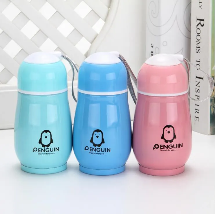 Penguin Double Layer Stainless Steel Mini Water Bottles For Kids Cute  Vacuum Flask Thermos Mug For Travel, Coffee, Beer 300ML Capacity C843 From  Twinsfamily, $3.46