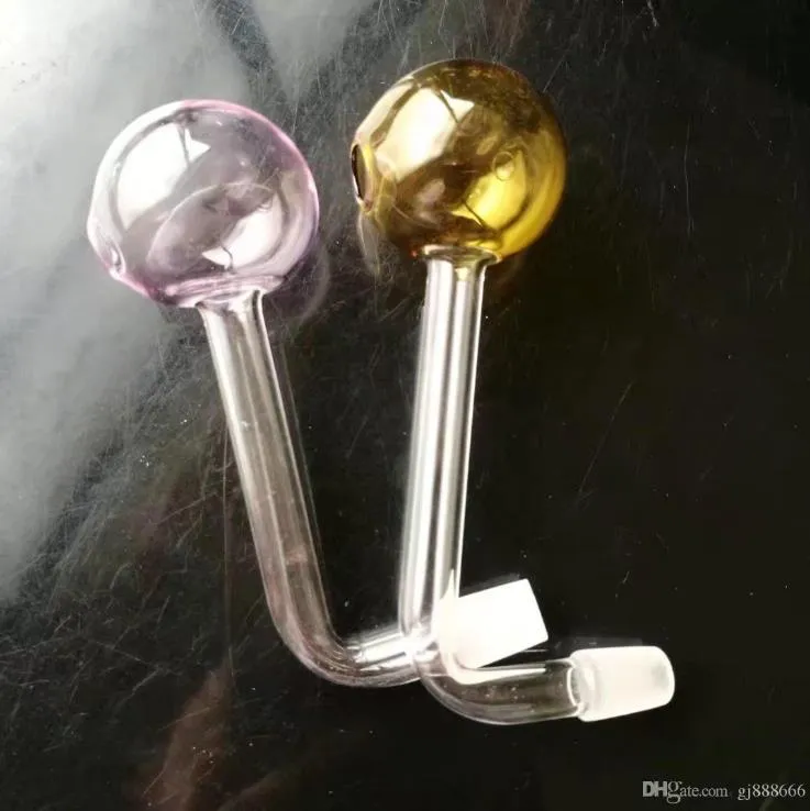 Accessoires de bangs en verre à bulles à angle droit de couleur, tuyaux colorés fumant des tuyaux en verre incurvés, tuyaux de brûleur à mazout, conduites d'eau, bangs en verre Dab Rig