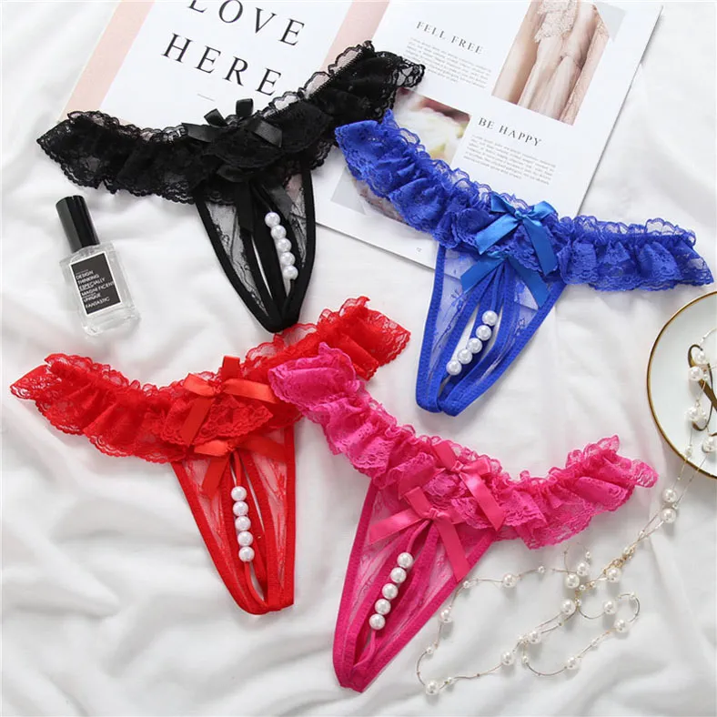 DHL Free Sexy Underwear For Woman Pearl Lace Beading Panties Flower Bikini  Thong G String T Back Pant Briefs Ladies Women Lingerie Intimate From  Amylover, $0.86