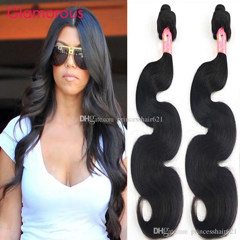 Glamorous Remy Hair Trama Filipino Peruano Malasia Brasileño Onda del cuerpo El cabello humano virgen teje 100% cabello humano sin procesar 2 paquetes