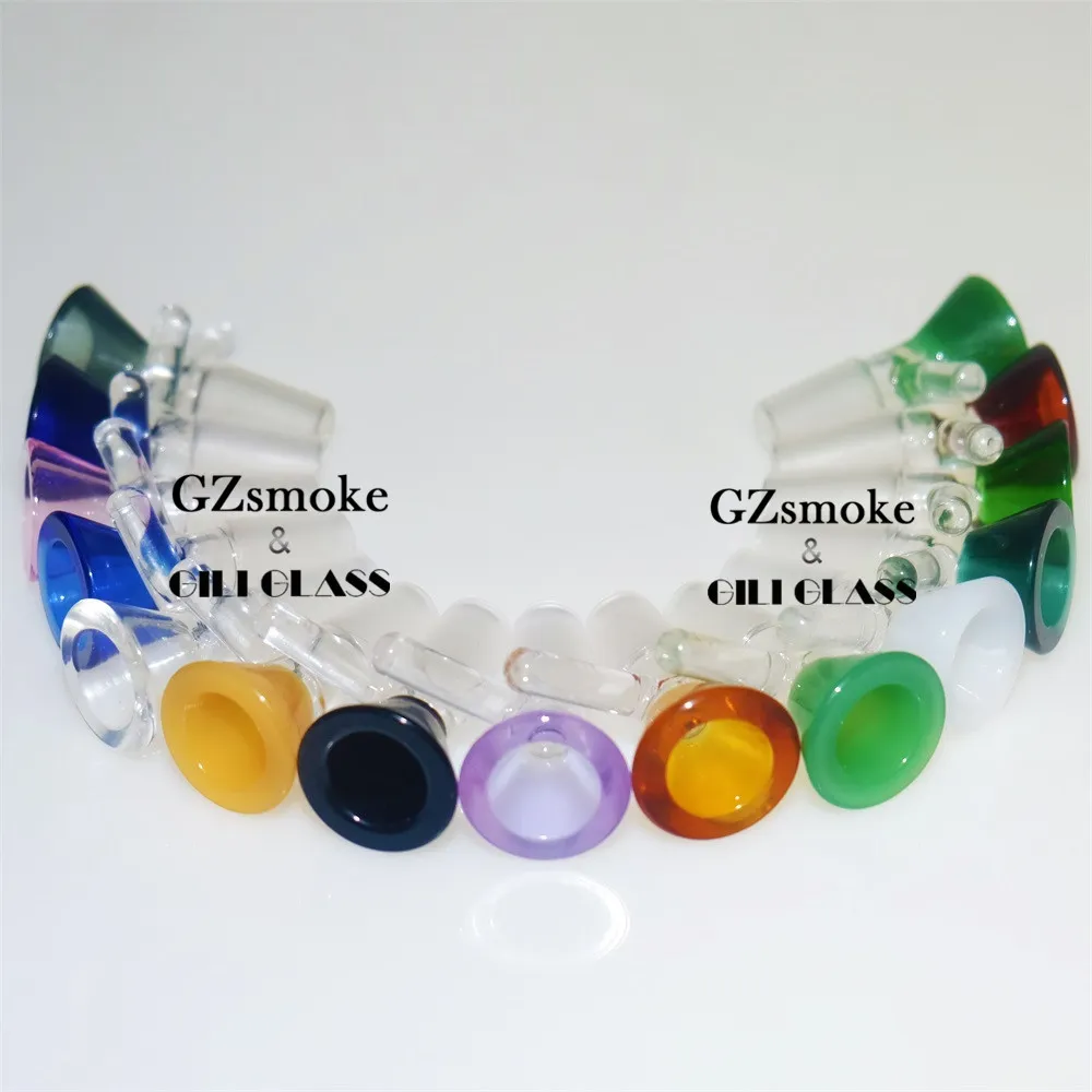 Wholesale Colorful 14 4mm Glass Bowl Funnel Slide Piece Bong For 