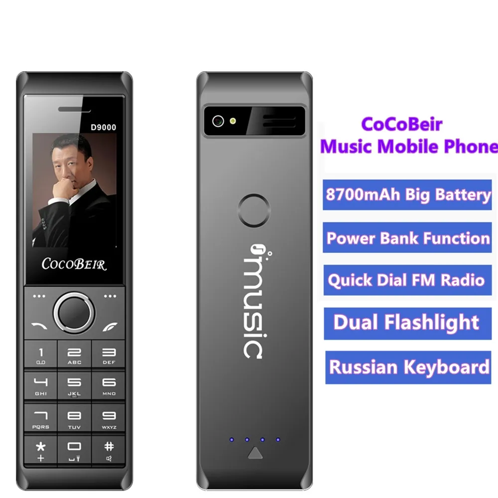 Роскошный Ретро Сотовый Телефон D9000 8700MAH Супер Огромный Аккумулятор  Powe Bank Телефон Двойной Сильный Фонарик FM Радио Классический Мобильный  Телефон От Unitedtech, 3 802 руб. | DHgate