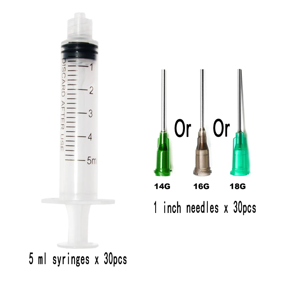 18Gauge Dispensing Needle 1 - Luer Lock Syringe Needle, Pack of 100:  : Industrial & Scientific