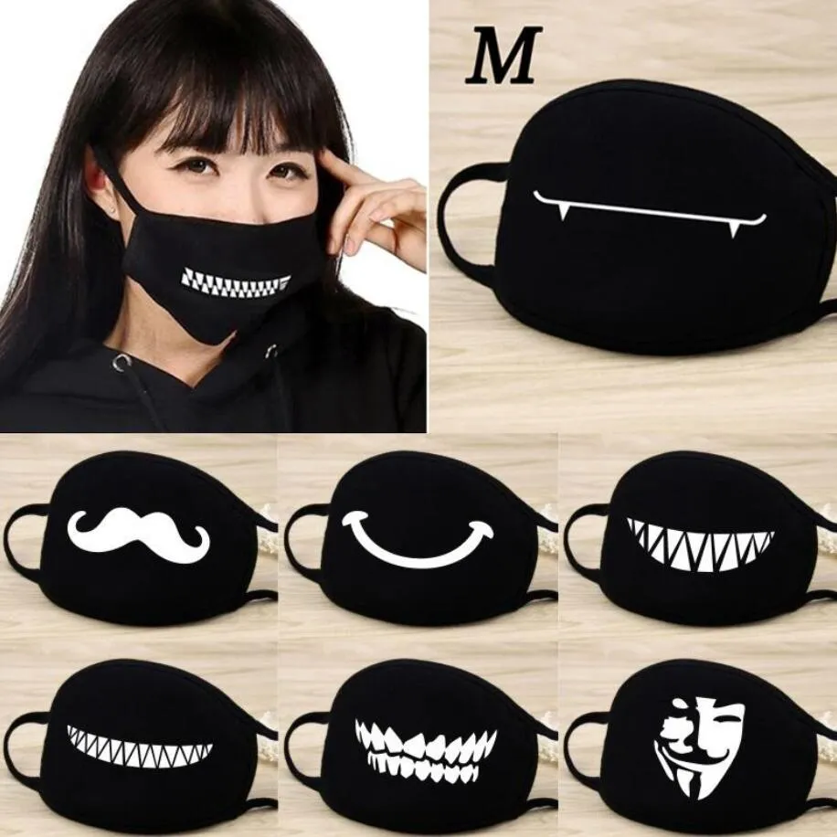 Máscara bucal do anime da moda, 4 pacote preto bonito unisex anti-poeira  Urso Face Boca Kawaii Muffle Máscara para Crianças Adolescentes Homens  Mulheres, Motoção à prova de vento Face Em