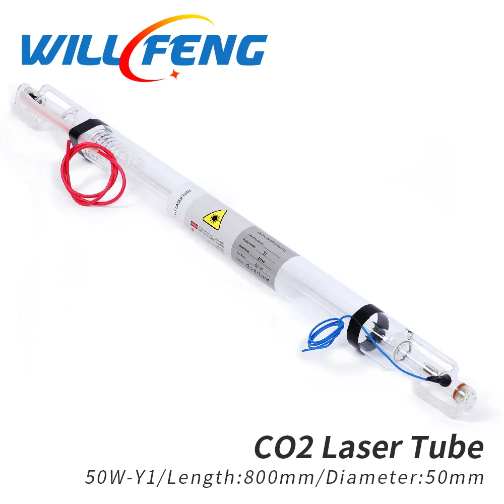 Will Fan 50 W CO2-Laserröhre, Länge 800 mm, Durchmesser 50 mm für CO2-Laser-Skulptur-Graviermaschine
