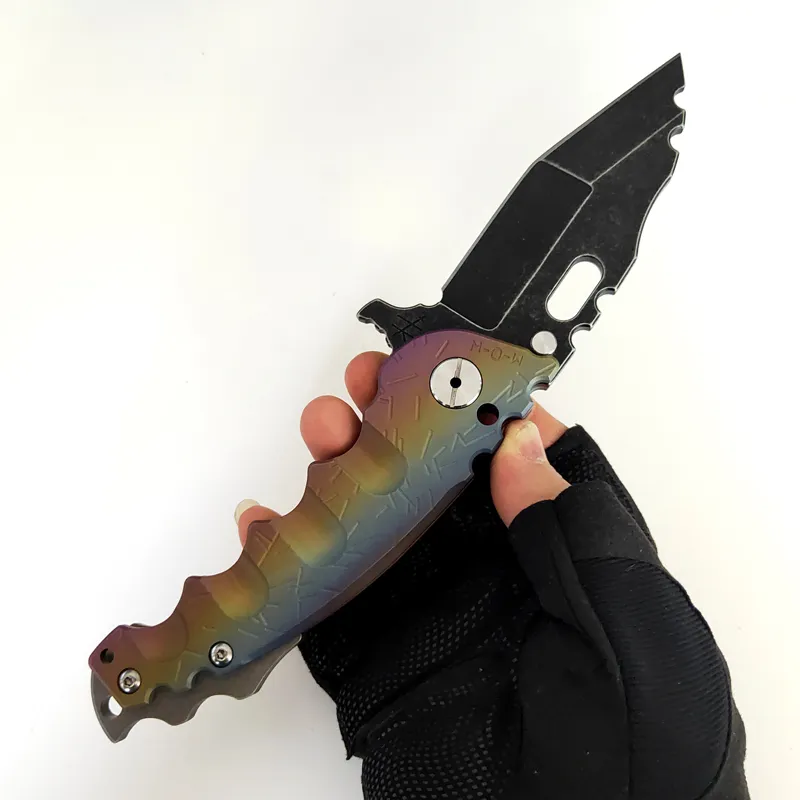 Beperkte aanpassingsversie Tactische vouwmes Heer KnifeWorks Man Of War Afterburn Black S35VN Blade Titanium Handvat Pocket EDC Camping Hunting Tools