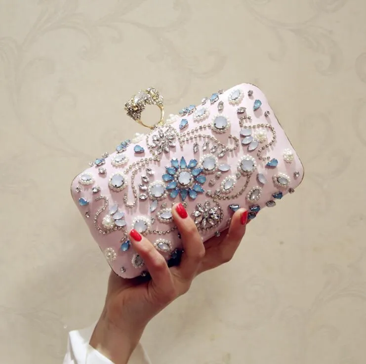 White Diamond Women Clutch Bags for Women Female Purse Wallet Party Bag Envelope Bridal Wedding Evening Handbags