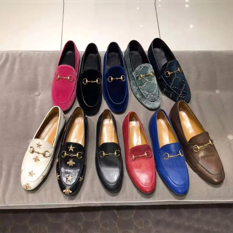 women Flat Dress shoes 100% Authentic cowhide Metal buckle designer shoes Lady leather letter casual shoe Mules Princetown Men Trample Lazy Loafers Large size 34-42-46