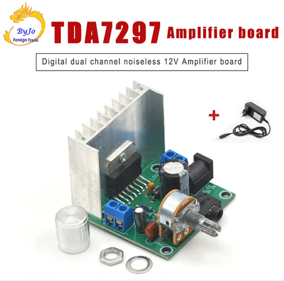 TDA7297 2x15W Carte damplificateur audio numérique Kit de bricolage Carte damplificateur de puissance à deux canaux 
