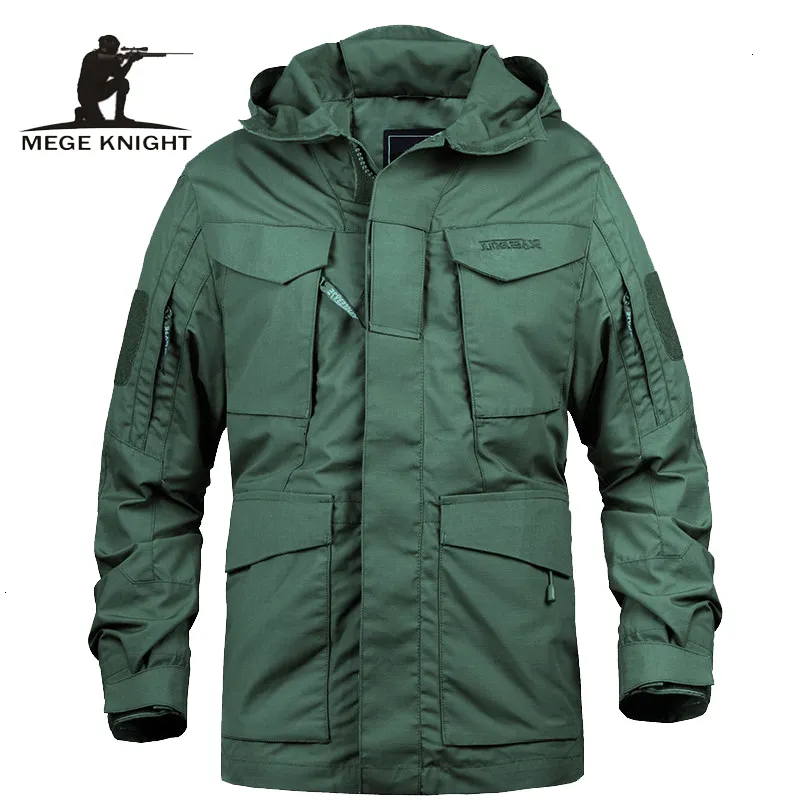 Mege Marca M65 Militare Camouflage Abbigliamento maschile US Army Tattico Giacca a vento da uomo con cappuccio Giacca da campo Outwear casaco masculino V191031