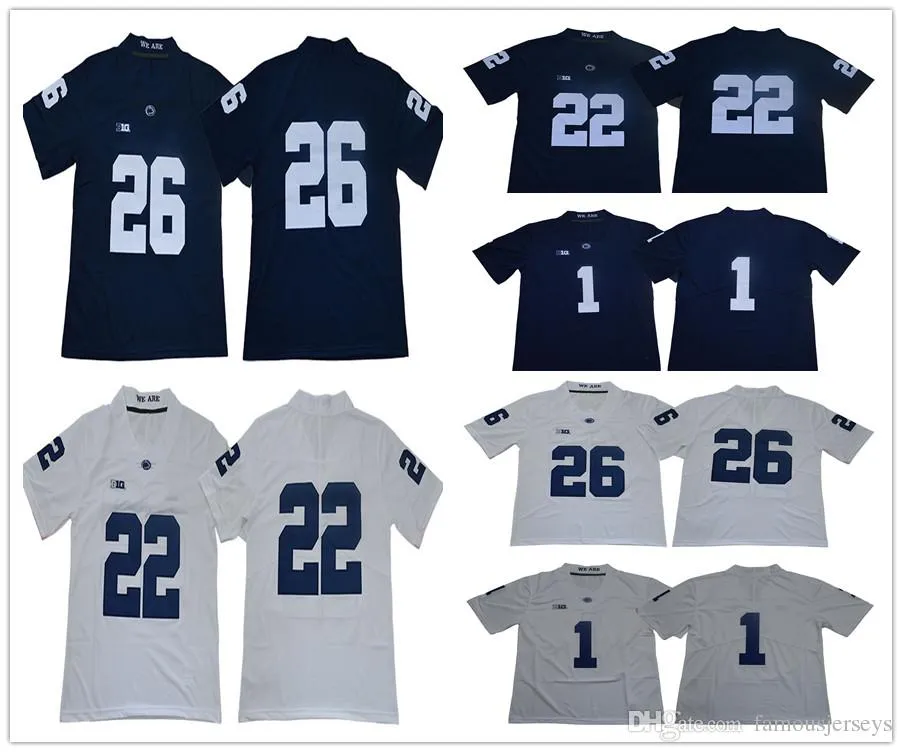 Masculino Penn State Nittany PSU College Football Man Women Kids 1 Joe Paterno 22 John Cappelletti 26 Saquon Barkley Jerseys