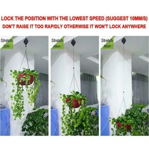 Retractable Pulley Hanger For Plants Creative Planter, Flower